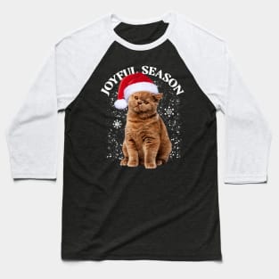 Joyful Christmas cat Baseball T-Shirt